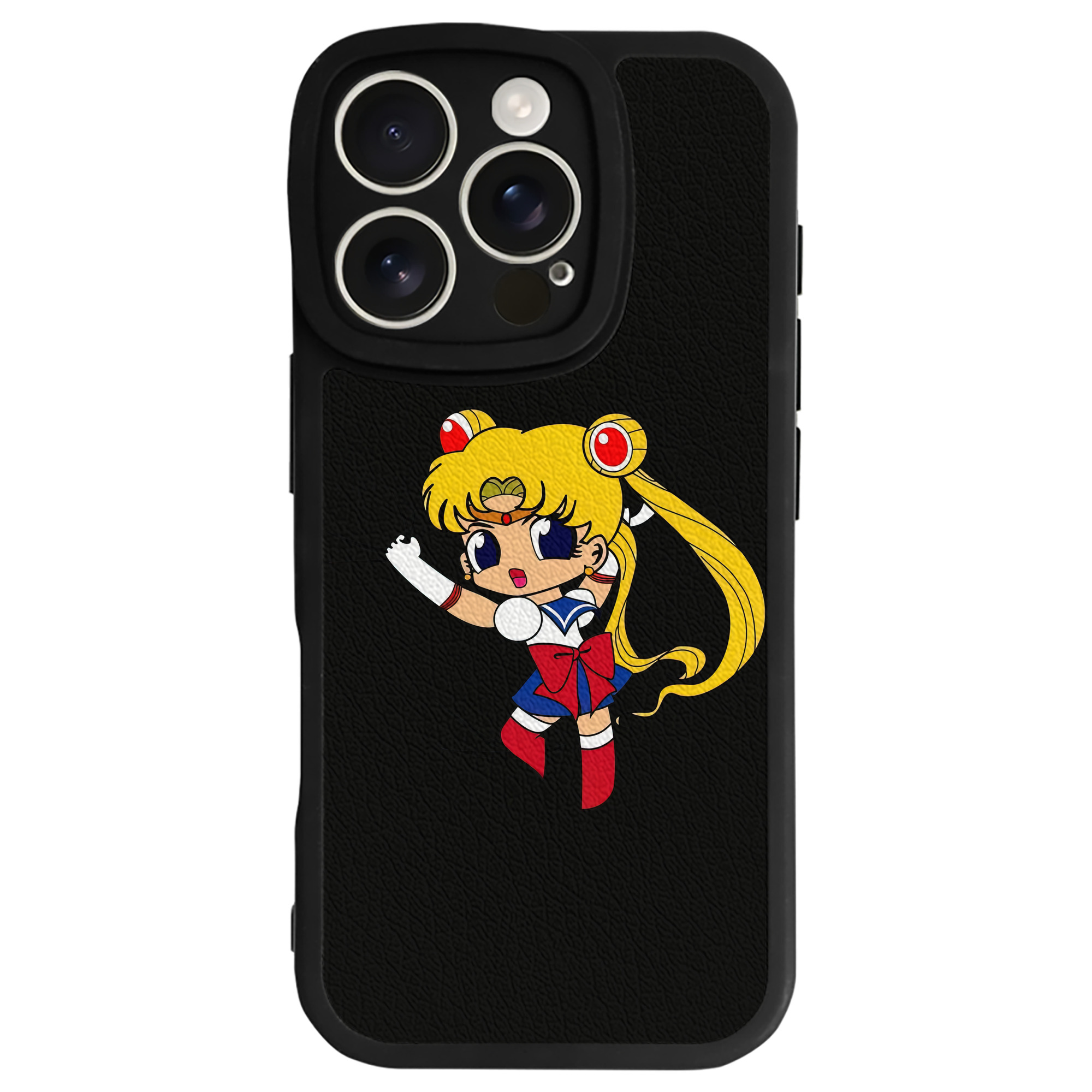 （画像用） 美少女戦士セーラームーン 月野 うさぎ つきの うさぎ Sailor Moon Tsukino Usagi 【iPhone 16シリーズ対応】シリコンスマホケース（レザー調） 材質：シリコン